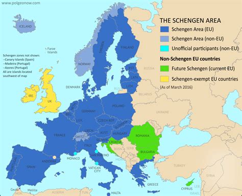 You can travel freely between schengen countries without border controls. Map of the Schengen Area, Europe's Border-free Travel Zone ...