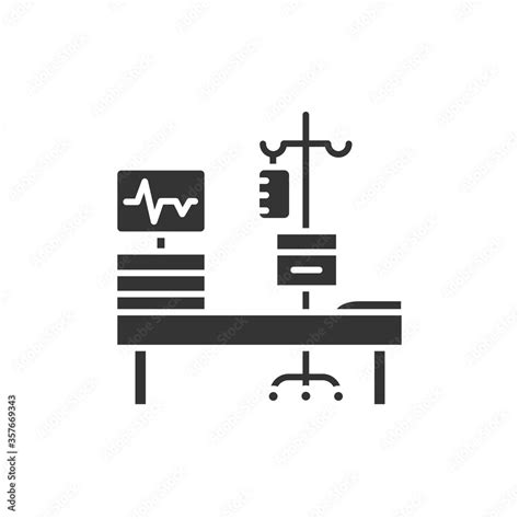 Chemotherapy Glyph Black Icon Hospital Ward Intensive Therapy