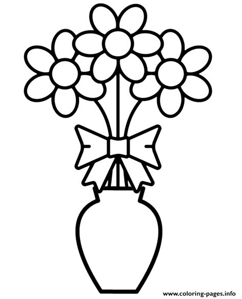 Colour online simple flower colouring page using our colouring palette and download your coloured page by clicking save image. Vase With Simple Flowers Coloring Pages Printable