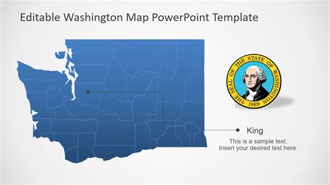 Washington State Powerpoint Map Slidemodel