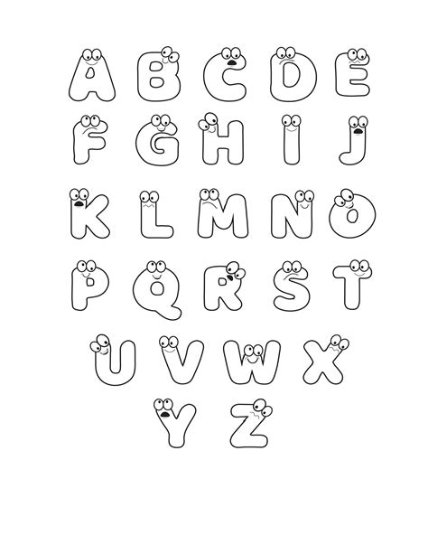 Free Printable Cartoon Letters Alphabet Freebie Finding Mom