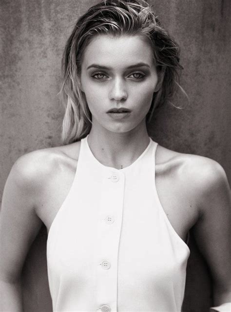 Abbey Lee Kershaw Wet Look Hair And White Button Down Dress Beauty