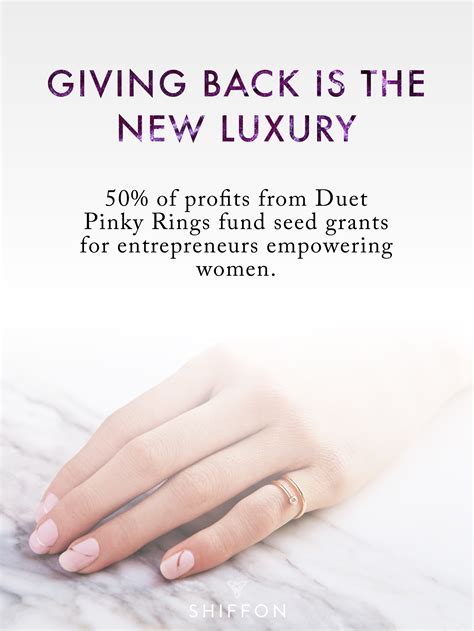 The Duet Pinky Ring Giving Back Is The New Luxury 50 Of Profits Fund