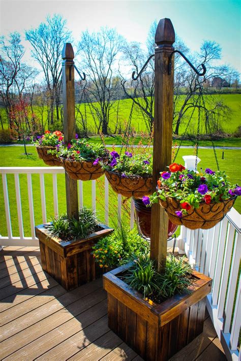 Build A Beautiful Hanging Basket Planter For Displaying Flowers Your