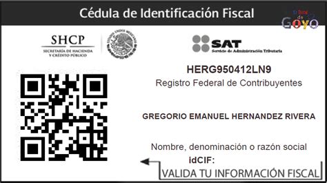 ¿qué Es La Cédula De Identificación Fiscal