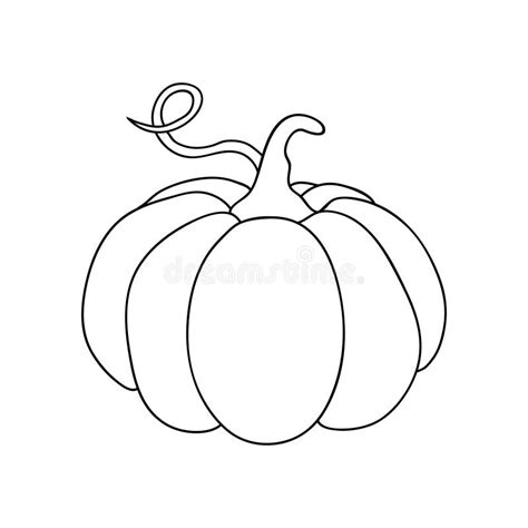 Pumpkin Icon Outline In Simple Line Drawings Vector Illustration Of