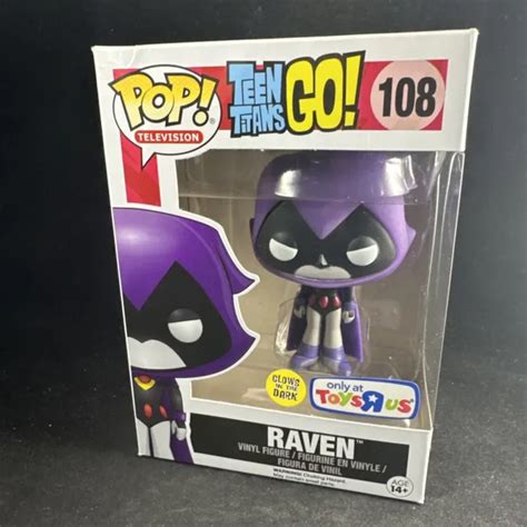 Funko Pop Teen Titans Go Raven Glow Gitd 108 Toys R Us Exclusive W