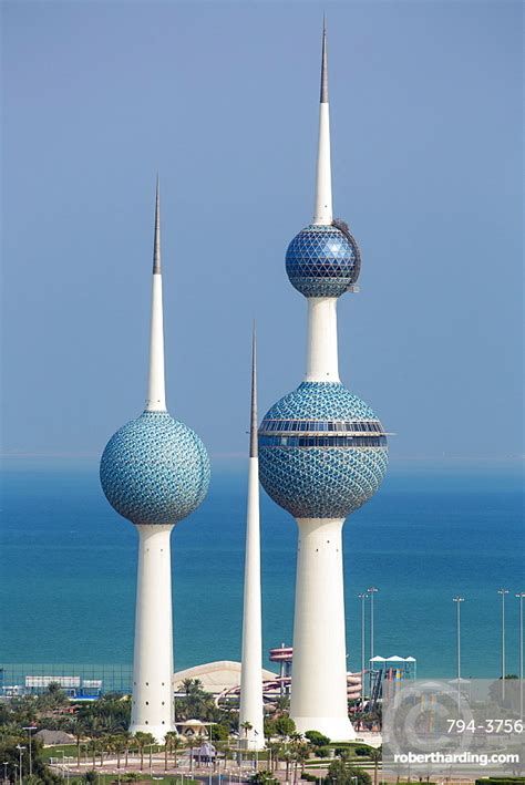 The Kuwait Towers Kuwait City Stock Photo