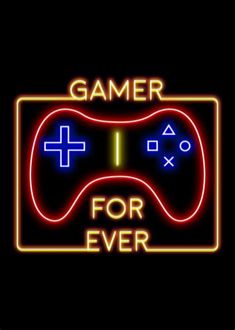 Gamer Forever Gaming Quote Poster By Max Ronn Displate