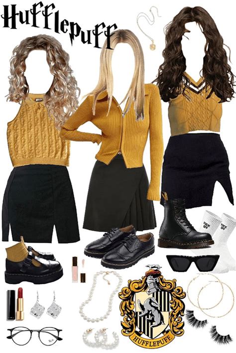 Hufflepuff Girls Outfit Shoplook In 2023 Hufflepuff Outfit