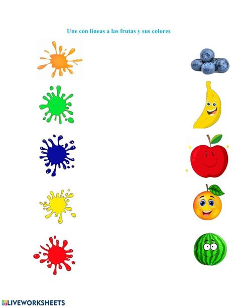 Los Colores Y Las Frutas Ficha Interactiva Fichas Actividades Del Color Actividades Montessori