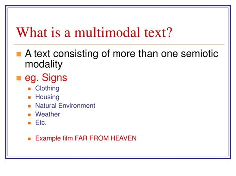 Types Of Multimodal Text