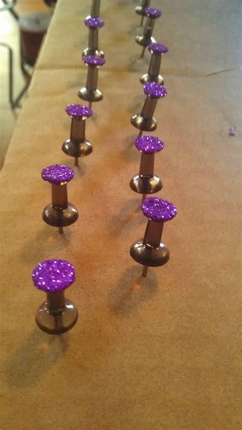 Purple Glitter Push Pins Purple Glitter Flower Templates Printable