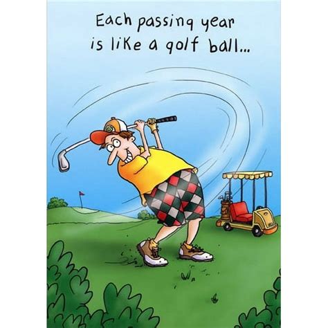 Oatmeal Studios Man Golfing Funny Masculine Birthday Card