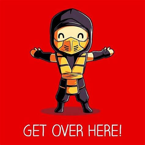 Scorpion Get Over Here Poster By Snippypie Redbubble
