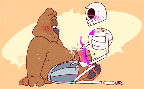 Rule 34 2018 A Real Magic Skeleton Animated Skeleton Anthro Bear Belly Blush Bone Boxers
