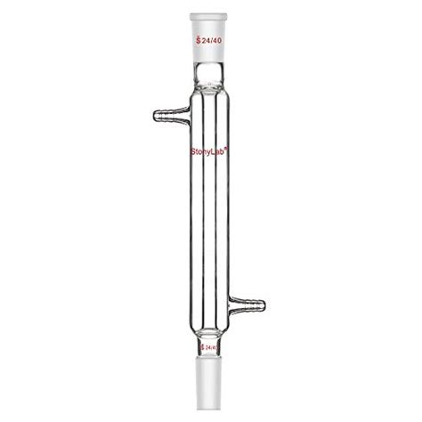 Stonylab Borosilicate Glass Liebig Condenser With 24 40 Joint 200 Mm Jacket Length Lab Glass
