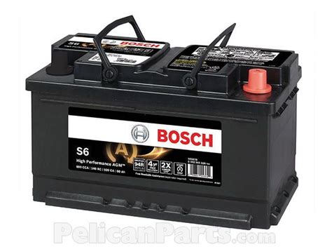 Battery Bosch S6 Agm High Performance S6587b 028851553841 Pelican Parts