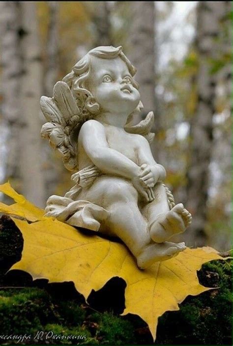 Cherub Angel Figurine Wings Outdoor Sculpture Zen Garden Statue Praying