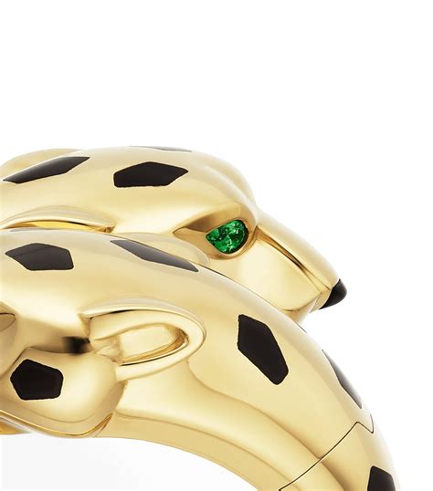 Cartier Yellow Gold Tsavorite Garnet And Onyx Panth Re De Cartier Ring Harrods Uk