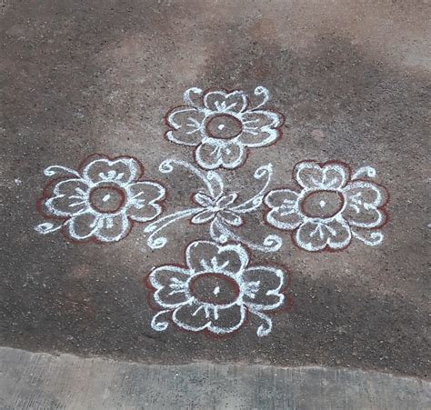 10 Dots Flower Kolam Simple Muggulu Kolams Of India