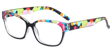 Adele Cat Eye Prescription Glasses Rainbow Polka Dot Womens