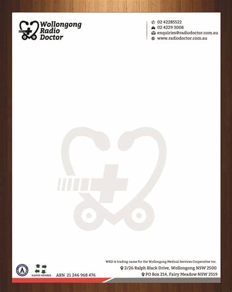 These documents are customized so you can add any information later as well. Radio Letterhead Design for Wollongong Radio Doctor by ...