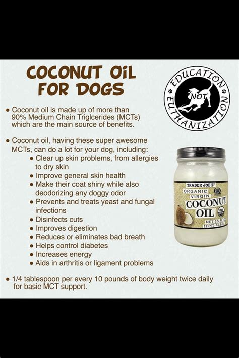 Pin By Joan Eichelberg On For The Dogs Coconut Oil For Dogs Coconut