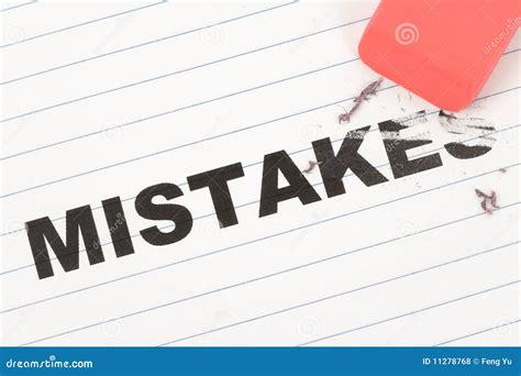 Eraser And Word Mistakes Stock Photo Image Of Problems 11278768