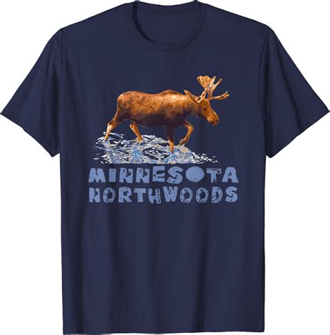 Minnesota Northwoods Outdoors Resort Vacation Moose T Shirt