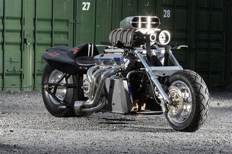 Rapom V8 Supercharged Motorcycle Drag Bike Cool Bikes
