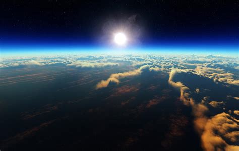 Earth Sunrise From Outer Space Digital Art By Johan Swanepoel
