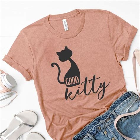 Good Kitty Cat Tshirt Black Cat Shirt Woman Tee Shirt Etsy Ladies