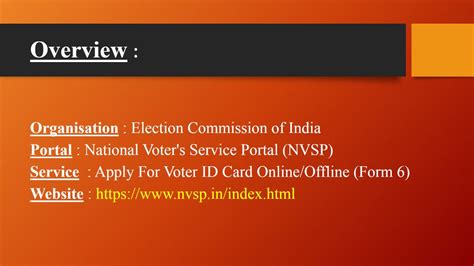 Nvsp Voter Id Form 6 Apply Onlineoffline National Voters Service