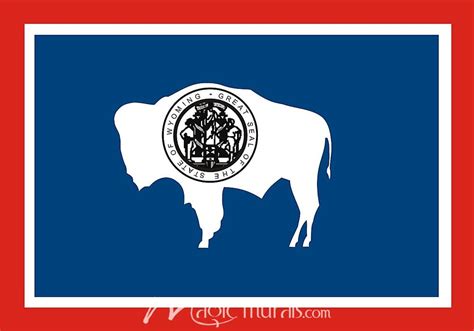 Wyoming State Flag Wallpaper Wall Mural By Magic Murals