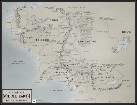 Middle Earth Map Hacwebs