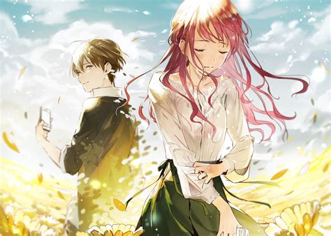 Download 1600x2560 Anime Girl Crying Tears Pink Hair Anime Boy