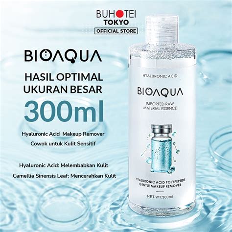 jual buhotei bioaqua micellar water makeup remover hyaluronic acid polypeptide gentle cleansing