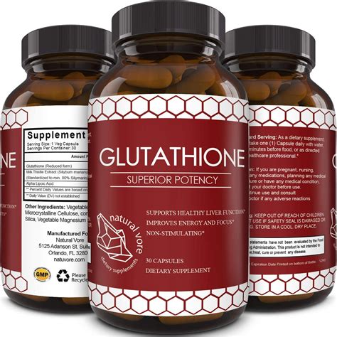 Natures Craft's Best Glutathione Supplement - Natural Skin Whitening Anti-Aging Benefits Reduced ...
