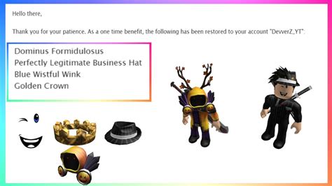 I Got My Limited Items Back Oo Roblox Youtube