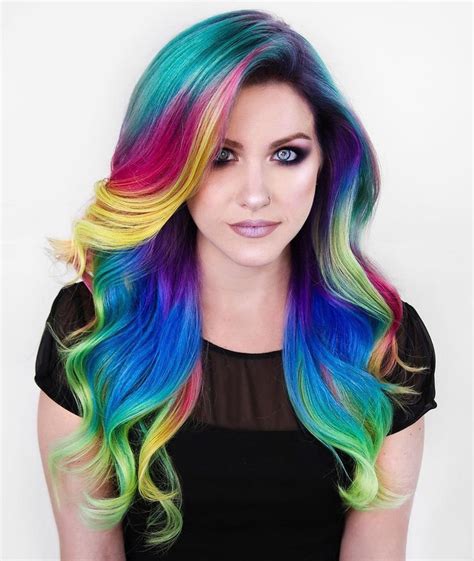 Pin By Days Lopz On Color Me Beautiful Rainbow Hair Color Hair