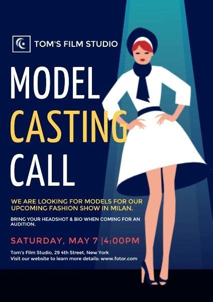 Female Role Audition Poster Template And Ideas For Design Fotor
