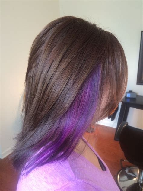 Pink And Purple Streaks In Hair Fashion Style