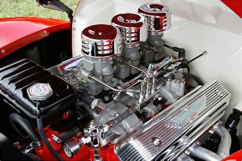 Early Ford V8 With Tri Power Ford V8 Cars Trucks Engineering