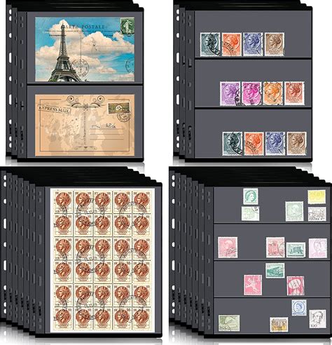 20 Sheets Stamp Pages For Stamp Album Binder 1234
