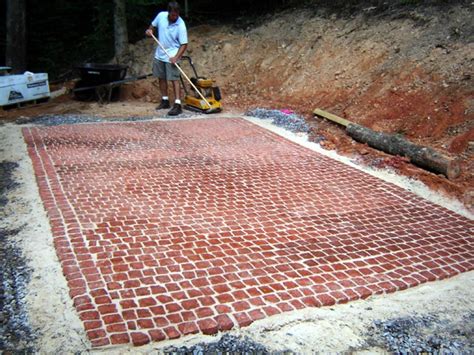 How To Install A Cobblestone Patio Cobblestone Patio Diy Patio