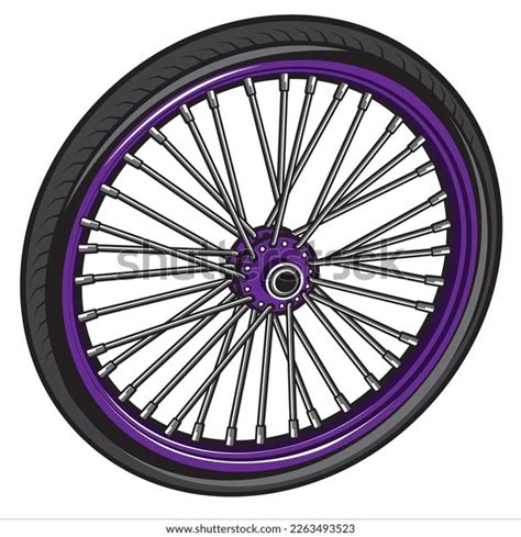 Motorcycle Wheel Vector Style Stock Vector Royalty Free 2263493523