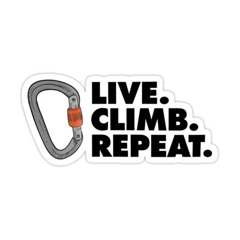 Climbing Carabiner Sticker For Sale By Byemil In 2023 Climbing