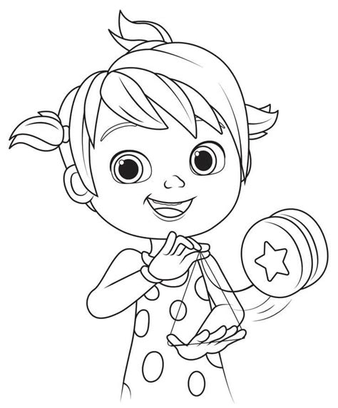 Cocomelon Coloring Pages For Kids Baby Cocomelon And His Dog Coloring
