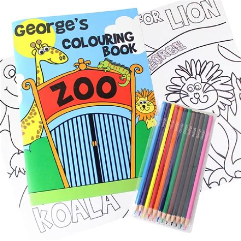 Personalised Colouring Books With Colouring Pencils Set By Babyfish